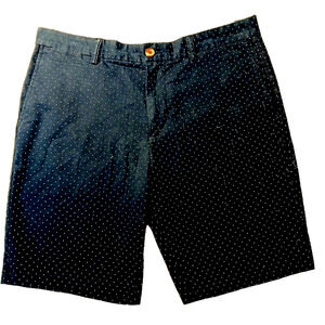 Old Navy Ultimate Slim Shorts Men Sz 36 Navy Blue Polka Dot Built In Flex Travel
